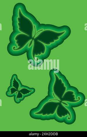 Neon butterfly Stock Vektor