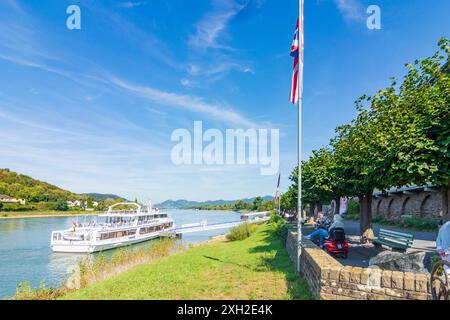 Rhein Rhein Rhein, Passagierschiff, Promenade Unkel Rheintal Rheinland-Pfalz, Rheinland-Palat Deutschland Stockfoto