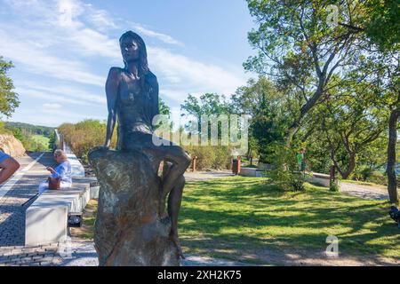 Loreley von der Künstlerin Valerie Otte am Fels Loreley Sankt Goarshausen Rheintal Rheinland-Pfalz, Rheinland-Palat Deutschland Stockfoto