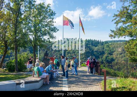 Loreley von der Künstlerin Valerie Otte am Fels Loreley Sankt Goarshausen Rheintal Rheinland-Pfalz, Rheinland-Palat Deutschland Stockfoto