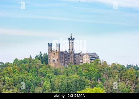 Schloss Schaumburg Schloss Balduinstein Lahntal Rheinland-Pfalz, Rheinland-Pfalz Deutschland Stockfoto