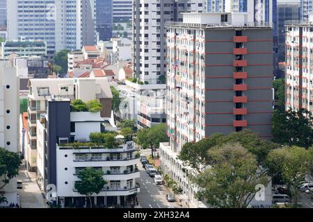 10. Oktober 2019, Singapur, Singapur: Gebäude Um Lavender Area, Singapur. Stockfoto