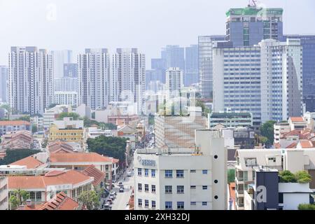 10. Oktober 2019, Singapur, Singapur: Gebäude Um Lavender Area, Singapur. Stockfoto