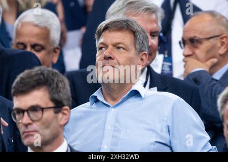 Robert Habeck (Deutschland, Buendnis 90 / die Gruenen, Bundeswirtschaftsminister), GER, Niederlande (NED) vs England (eng), Fussball Europameisterschaft, UEFA EURO 2024, Semifinale, 10.07.2024 Foto: Eibner-Pressefoto/Michael Memmler Stockfoto