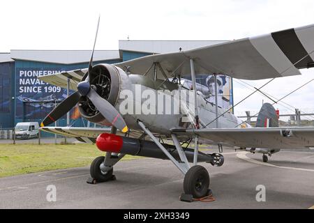 Fairey Swordfish, Royal Navy Fleet Air Arm Museum, RNAS Yeovilton, Ilchester, Somerset, England, Großbritannien, Großbritannien, Europa Stockfoto