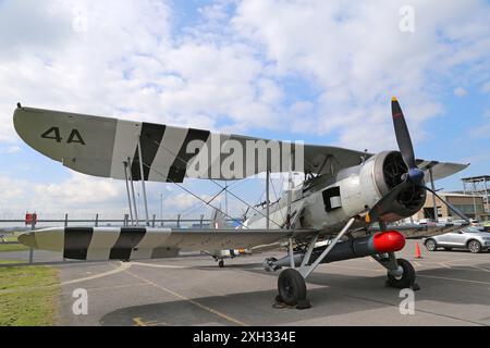 Fairey Swordfish, Royal Navy Fleet Air Arm Museum, RNAS Yeovilton, Ilchester, Somerset, England, Großbritannien, Großbritannien, Europa Stockfoto