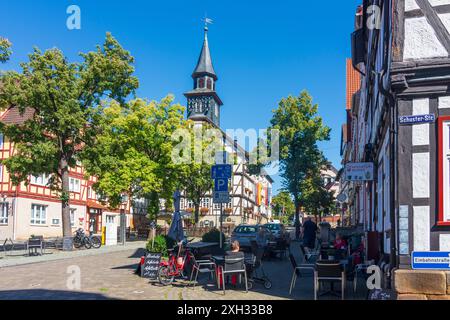Bad Sooden-Allendorf: Altstadt, Fachwerkhäuser, Rathaus, Marktplatz, in Allendorf in Nordhessen, Hessen, Deutschland Stockfoto