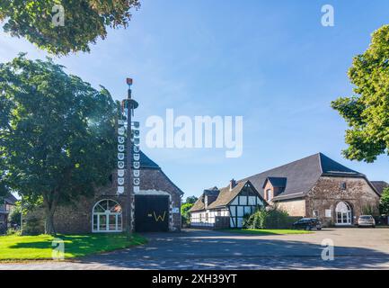 Lauenförde: Häuser in Lauenförde im Weserbergland, Niedersachsen, Deutschland Stockfoto