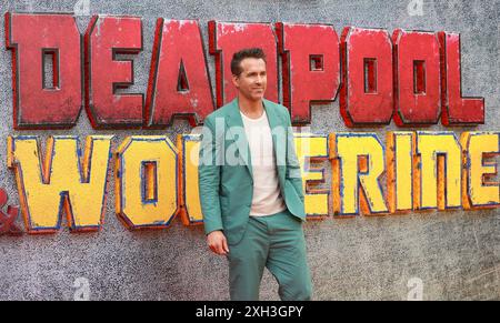 London, Großbritannien. Juli 2024. Ryan Reynolds nimmt am „Deadpool & Wolverine“ UK Fan Event im Eventim Apollo in London Teil. (Foto: Fred Duval/SOPA Images/SIPA USA) Credit: SIPA USA/Alamy Live News Stockfoto