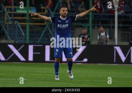 Krakau, Polen. Juli 2024. Fußball 2024/25 UEFA Europa League erste Qualifikationsrunde Wisla Krakow gegen KF Llapi op: Ilir Blakcori Credit: Konrad Swierad/Alamy Live News Stockfoto