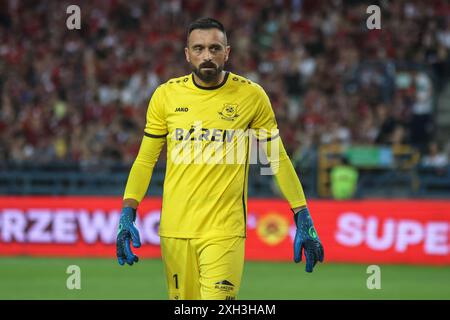 Krakau, Polen. Juli 2024. Fußball 2024/25 UEFA Europa League erste Qualifikationsrunde Wisla Krakow gegen KF Llapi op: Ilir Avdyli Credit: Konrad Swierad/Alamy Live News Stockfoto