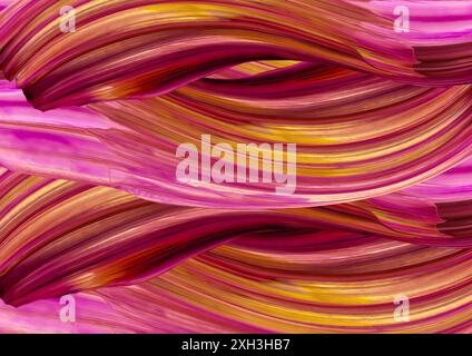 Bunte Wellen in den Farben Rot, Rosa, Gelb, Braun, deutschland Stockfoto