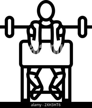 Prediger Curls Arm Fitness Übung Linie Symbol Vektor Illustration Stock Vektor