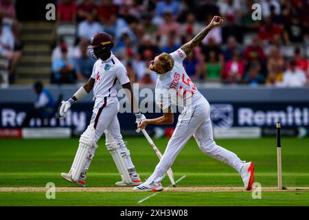 LONDON, VEREINIGTES KÖNIGREICH. 11. Juli, 24. Ben Stokes of England in Tag 2 Spiel Action während England Men vs West Indies 1st Rothesay Test Match auf dem Lord's Cricket Ground am Donnerstag, den 11. Juli 2024 in LONDON ENGLAND. Quelle: Taka Wu/Alamy Live News Stockfoto