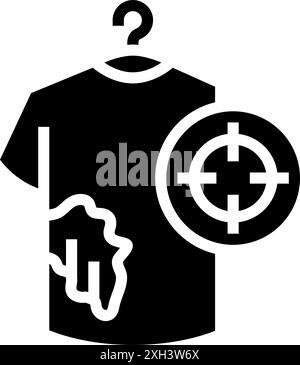 Spot Cleaning Dry Glyph Symbol Vektor Illustration Stock Vektor