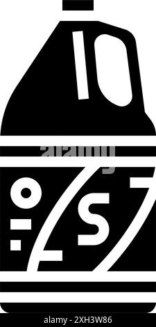 Lösungsmittel chemische Reinigung Glyphe Symbol Vektor Illustration Stock Vektor