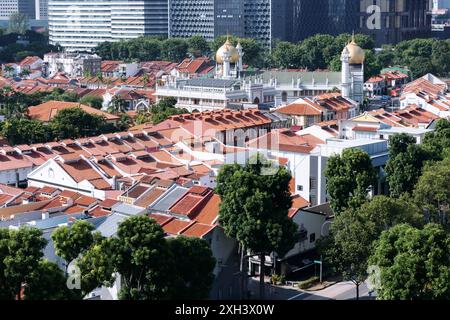 16. Oktober 2019, Singapur, Singapur: Sultanmoschee Um Gebäude, Singapur. Stockfoto