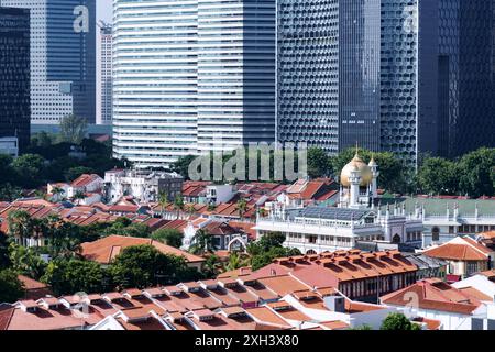 16. Oktober 2019, Singapur, Singapur: Sultanmoschee Um Gebäude, Singapur. Stockfoto