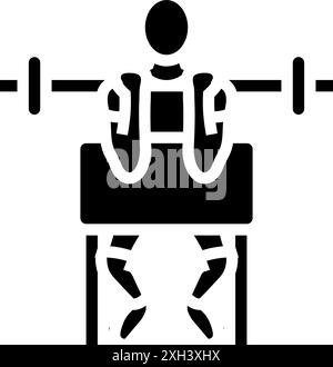 Prediger Curls Arm Fitness Übung Glyphe Icon Vektor Illustration Stock Vektor