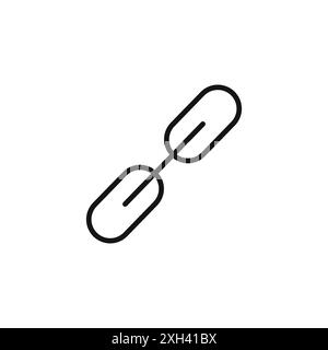 Kettenglied Symbol Logo Vektorumrandung in Schwarz-weiß Stock Vektor