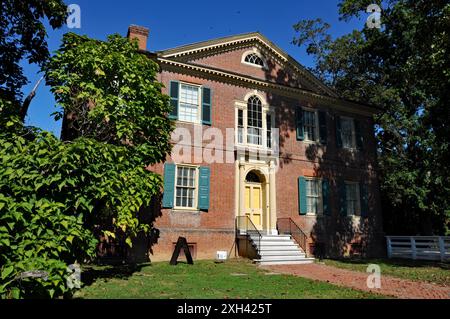 Die Liberty Hall in Frankfort, Kentucky, wurde von 1796 bis 1803 vom Staatsmann und Senator John Brown erbaut und ist heute ein historisches Museum. Stockfoto