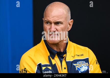 Brad Arthur Head Coach von Leeds Rhinos vor dem Spiel Warrington Wolves vs Leeds Rhinos in der Betfred Super League Runde 17 im Halliwell Jones Stadium, Warrington, Großbritannien, 11. Juli 2024 (Foto: Craig Thomas/News Images) in, am 2024. (Foto: Craig Thomas/News Images/SIPA USA) Credit: SIPA USA/Alamy Live News Stockfoto