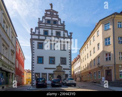 Meißen: Altstadt, Haus Bahrmannsches Brauhaus in , Sachsen, Deutschland Stockfoto