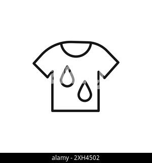 Weichmacher Kleidung Schmutz Symbol Logo Vektor Umriss in schwarz-weiß Farbe Stock Vektor