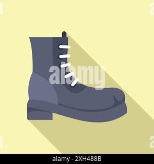 Der robuste Wanderschuh steht, bereit für Trekking durch die Natur und Erkundungen der Natur Stock Vektor