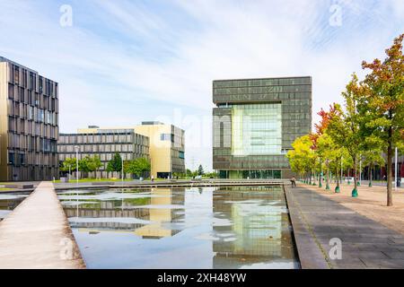 Essen: thyssenkrupp Quartier, ThyssenKrupp Hauptsitz im Ruhrgebiet, Nordrhein-Westfalen, Deutschland Stockfoto
