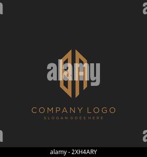 Design mit BA Letter Logo Stock Vektor