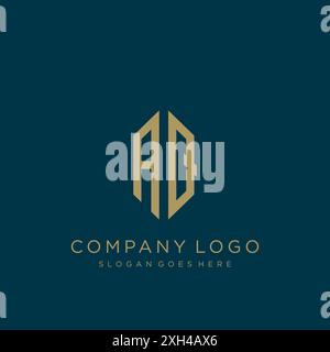 Design mit AQ Letter-Logo Stock Vektor