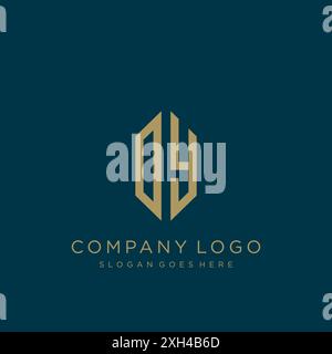 Design mit DY Letter-Logo Stock Vektor