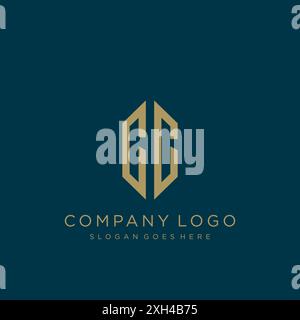 Logo-Design mit CC-Letter Stock Vektor