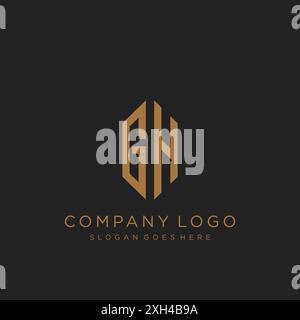 Design mit GH Letter-Logo Stock Vektor