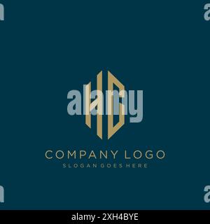 Design mit HC-Letter-Logo Stock Vektor