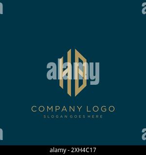 Design mit HB-Letter-Logo Stock Vektor