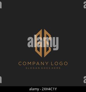 Logo-Design mit GE Letter Stock Vektor