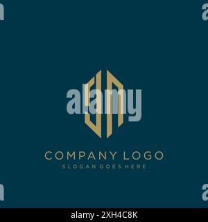 Design mit JN Letter Logo Stock Vektor