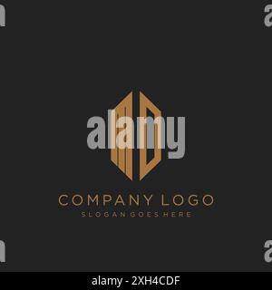 Design mit MD Letter-Logo Stock Vektor