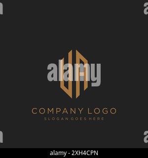 Design mit UA-Letter-Logo Stock Vektor