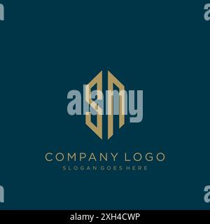 Design mit SN Letter-Logo Stock Vektor