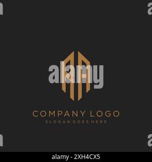 Design mit Logo-Symbol mit RA Letter Stock Vektor