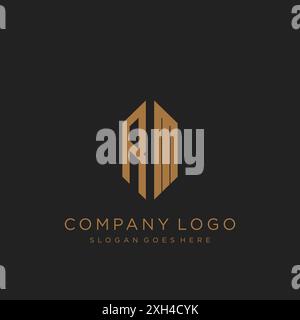 Design mit RM Letter-Logo Stock Vektor