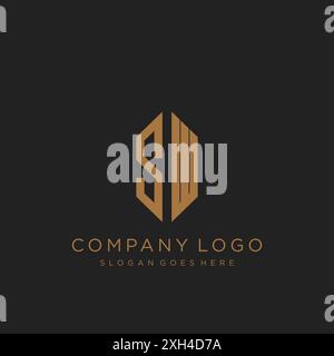 Design mit SW Letter-Logo Stock Vektor