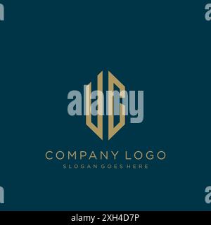 Logo mit UC-Letter-Logo Stock Vektor