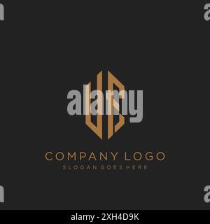 Design mit UF-Letter-Logo Stock Vektor