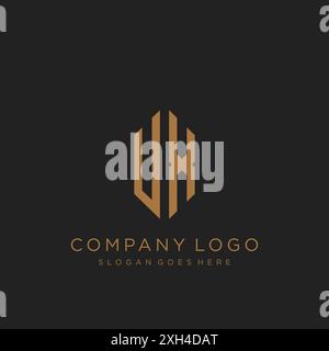 Design mit UX Letter-Logo Stock Vektor