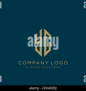 Design mit YC-Letter-Logo Stock Vektor