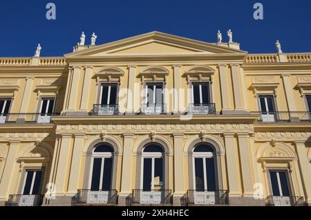 Die Architektur des São Cristóvão-Palastes diente als offizielle Residenz der portugiesischen und brasilianischen Kaiserfamilie. Quinta da Boa Vista Stockfoto